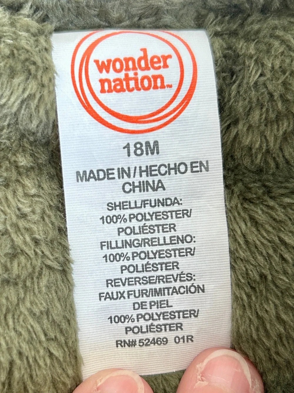 Wonder Nation 18 months camouflage woodland puffer vest faux fur